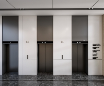 Modern Office Elevator Hall-ID:624397042