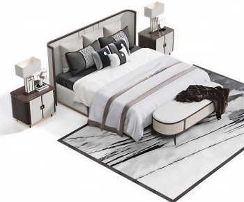 New Chinese Style Double Bed-ID:840857034