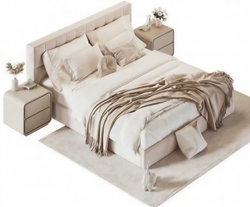 Modern Double Bed-ID:870963109