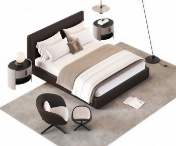 Modern Double Bed-ID:307203054
