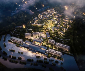 Modern Architectural Bird's-eye View Planning-ID:599769129