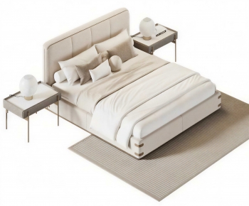 Modern Double Bed-ID:573640112