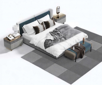 New Chinese Style Double Bed-ID:949001073