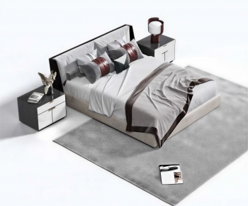 New Chinese Style Double Bed-ID:305382011