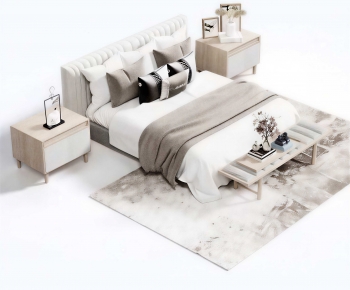 New Chinese Style Double Bed-ID:449418079