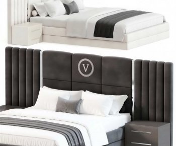 Modern Double Bed-ID:986709125