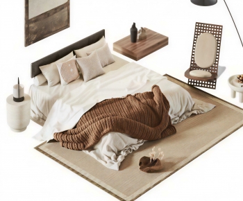 Modern Double Bed-ID:124598988