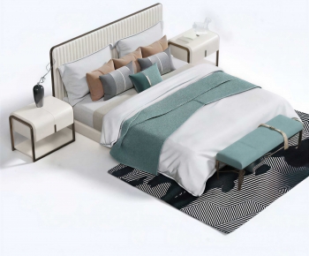 New Chinese Style Double Bed-ID:868498093