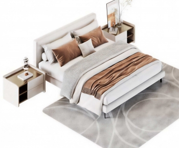 Modern Double Bed-ID:643661984