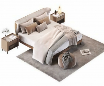 Modern Double Bed-ID:372201922