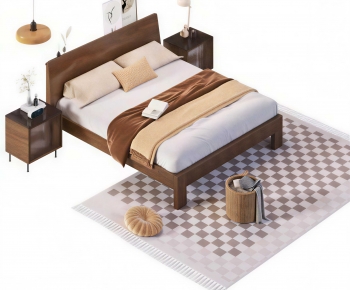 Modern Double Bed-ID:894973048