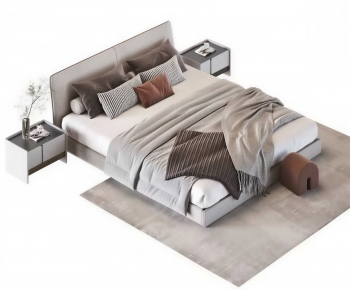 Modern Double Bed-ID:313832048