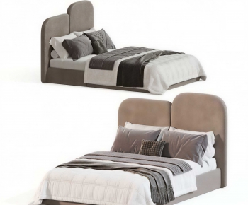 Modern Double Bed-ID:992881068