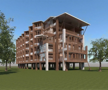 Modern Appearance Of Commercial Building-ID:208301079