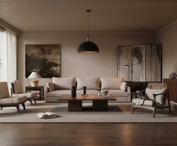 New Chinese Style A Living Room-ID:314660071