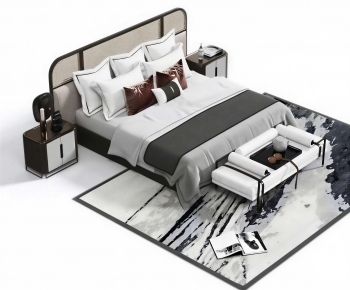 New Chinese Style Double Bed-ID:780834918