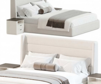 Modern Double Bed-ID:705216884