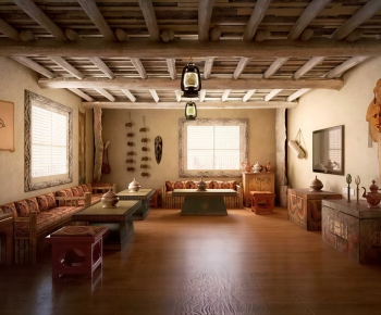 Retro Style A Living Room-ID:789045101