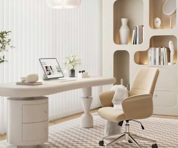 Modern Computer Desk And Chair-ID:939091926