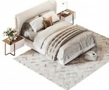 Modern Double Bed-ID:993747003