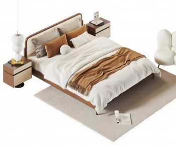 Modern Double Bed-ID:414056064