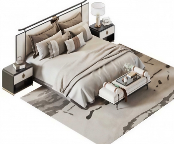 New Chinese Style Double Bed-ID:287555936