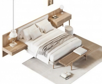 Modern Double Bed-ID:689877033