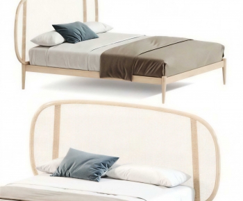 Nordic Style Double Bed-ID:131790665
