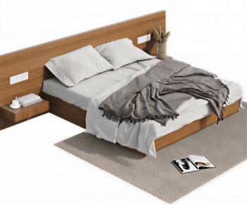 Modern Double Bed-ID:610239515