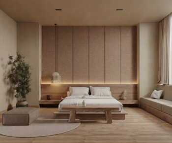 Wabi-sabi Style Bedroom-ID:898077961