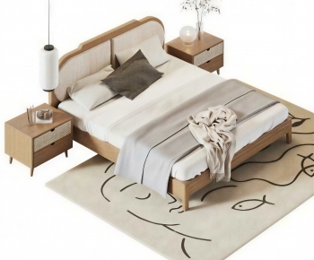 Modern Double Bed-ID:719832907