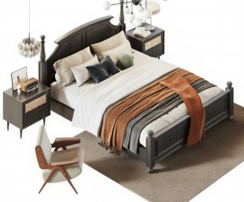 Modern Double Bed-ID:250339036