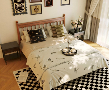 Modern Double Bed-ID:372370961