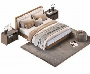 Modern Double Bed-ID:938486105