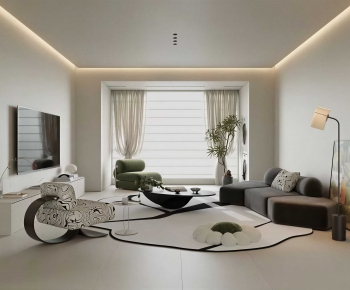 Modern A Living Room-ID:384649048