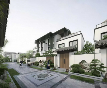 New Chinese Style Courtyard/landscape-ID:758038047