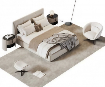 Modern Double Bed-ID:635901934