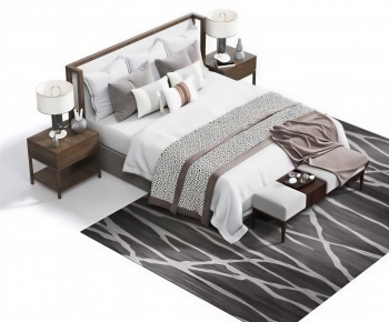 New Chinese Style Double Bed-ID:922239075