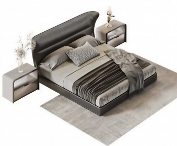 Modern Double Bed-ID:355072021