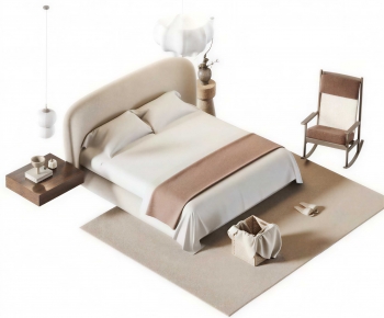 Modern Double Bed-ID:604604012
