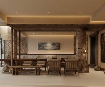 Wabi-sabi Style A Living Room-ID:267786983