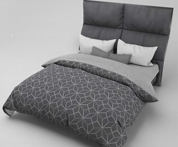 Modern Double Bed-ID:760346891