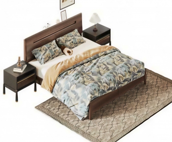 Modern Double Bed-ID:852191931