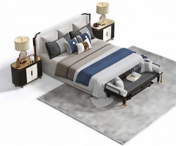 New Chinese Style Double Bed-ID:304179226