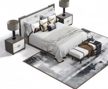 New Chinese Style Double Bed-ID:769610447