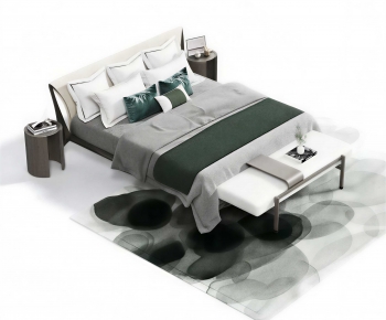 New Chinese Style Double Bed-ID:661891947