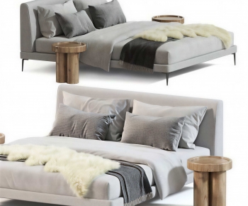 Modern Double Bed-ID:506040109