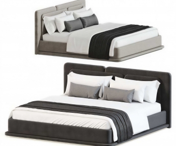 Modern Double Bed-ID:796541931