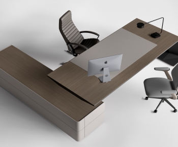 Modern Office Desk And Chair-ID:351484062