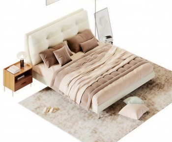 Modern Double Bed-ID:777307035